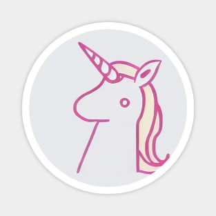 Beautiful minimalist pink unicorn Magnet